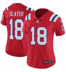 Nike Patriots #18 Matt Slater Red Alternate Womens Stitched NFL Vapor Untouchable Limited Jersey