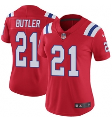 Nike Patriots #21 Malcolm Butler Red Alternate Womens Stitched NFL Vapor Untouchable Limited Jersey
