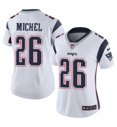 Nike Patriots #26 Sony Michel White Womens Stitched NFL Vapor Untouchable Limited Jersey