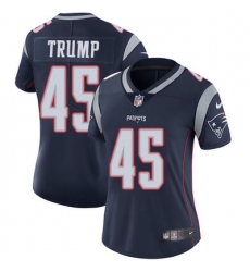 Nike Patriots #45 Donald Trump Navy Blue Team Color Womens Stitched NFL Vapor Untouchable Limited Jersey