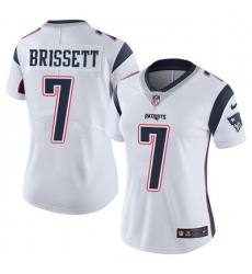 Nike Patriots #7 Jacoby Brissett White Womens Stitched NFL Vapor Untouchable Limited Jersey