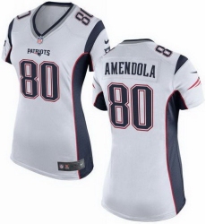Nike Patriots #80 Danny Amendola White Womens Stitched NFL New Elite Jersey