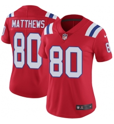 Nike Patriots #80 Jordan Matthews Red Alternate Womens Stitched NFL Vapor Untouchable Limited Jersey