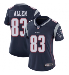 Nike Patriots #83 Dwayne Allen Navy Blue Team Color Womens Stitched NFL Vapor Untouchable Limited Jersey