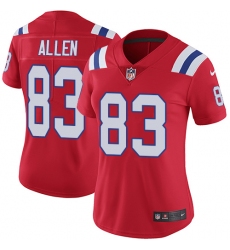 Nike Patriots #83 Dwayne Allen Red Alternate Womens Stitched NFL Vapor Untouchable Limited Jersey