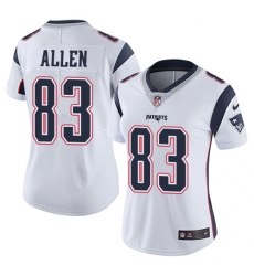Nike Patriots #83 Dwayne Allen White Womens Stitched NFL Vapor Untouchable Limited Jersey