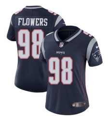 Nike Patriots #98 Trey Flowers Navy Blue Team Color Womens Stitched NFL Vapor Untouchable Limited Jersey