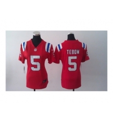 Nike Women New England Patriots #5 Tim Tebow red Jerseys