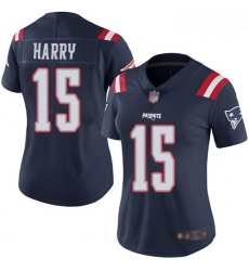 Patriots #15 N 27Keal Harry Navy Blue Women Stitched Football Limited Rush Jersey