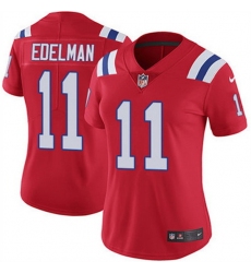Women New England Patriots 11 Julian Edelman Red Vapor Untouchable Stitched Jersey
