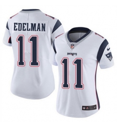 Women New England Patriots 11 Julian Edelman White Vapor Untouchable Stitched Jersey