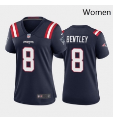 Women New England Patriots 8 Ja 27Whaun Bentley Navy Limited Jersey