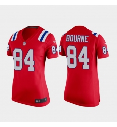 Women New England Patriots Kendrick Bourne #84 Red Vapor Limited Jersey