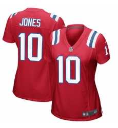 Women New England Patriots Mac Jones #10 Red Vapor Limited Jersey