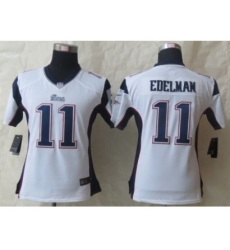 Women Nike New England Patriots #11 Edelman white Jerseys