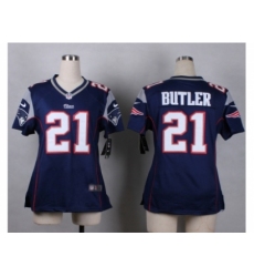Women Nike New England Patriots #21 butler blue jerseys