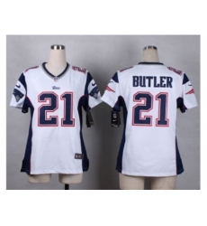 Women Nike New England Patriots #21 butler white jerseys