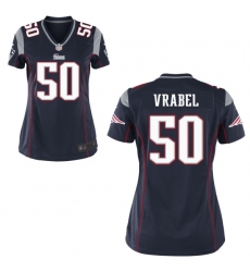 Women Nike Patroits #50 Mike Vrabel Navy Game Home NFL Jersey