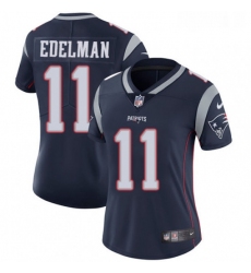 Womens Nike New England Patriots 11 Julian Edelman Navy Blue Team Color Vapor Untouchable Limited Player NFL Jersey