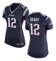 Womens Nike New England Patriots 12 Tom Brady Game Navy Blue Team Color NFL Jersey