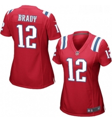Womens Nike New England Patriots 12 Tom Brady Game Red Alternate NFL Jersey