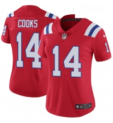 Womens Nike New England Patriots 14 Brandin Cooks Red Alternate Vapor Untouchable Limited Player NFL Jersey