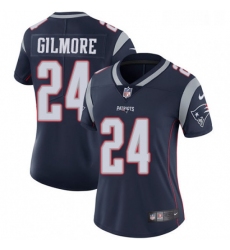 Womens Nike New England Patriots 24 Stephon Gilmore Navy Blue Team Color Vapor Untouchable Limited Player NFL Jersey