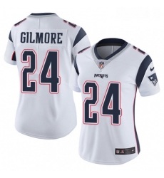 Womens Nike New England Patriots 24 Stephon Gilmore White Vapor Untouchable Limited Player NFL Jersey