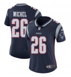 Womens Nike New England Patriots 26 Sony Michel Navy Blue Team Color Vapor Untouchable Limited Player NFL Jersey