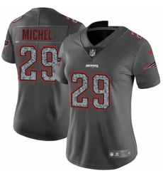 Womens Nike New England Patriots 29 Sony Michel Gray Static Vapor Untouchable Limited NFL Jersey