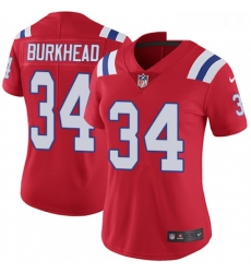 Womens Nike New England Patriots 34 Rex Burkhead Red Alternate Vapor Untouchable Limited Player NFL Jersey