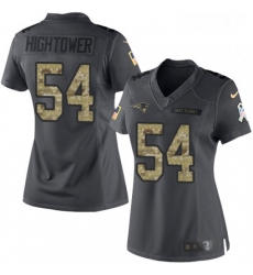 Womens Nike New England Patriots 54 Donta Hightower Limited Black 2016 Salute to Service NFL Jersey