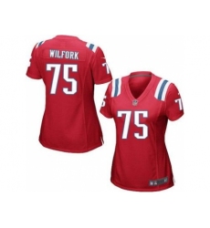 Women's Nike New England Patriots #75 Vince Wilfork Red Alternate Stitched NFL Jersey