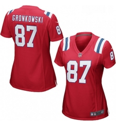 Womens Nike New England Patriots 87 Rob Gronkowski Game Red Alternate NFL Jersey