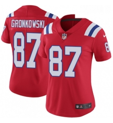 Womens Nike New England Patriots 87 Rob Gronkowski Red Alternate Vapor Untouchable Limited Player NFL Jersey