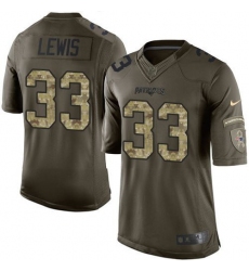 Nike Patriots #33 Dion Lewis Green Youth Stitched NFL Limited Salute to Service Jersey