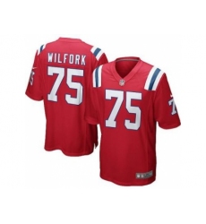 Youth New England Patriots #75 Vince Wilfork Red Alternate Stitched NFL Jersey