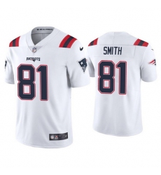 Youth New England Patriots 81 Jonnu Smith 2021 White Vapor Untouchable Limited Stitched Jersey 
