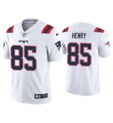Youth New England Patriots 85 Hunter Henry 2021 White Vapor Untouchable Limited Stitched Jersey 