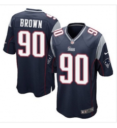 Youth New Patriots #90 Malcom Brown Navy Blue Team Color Stitched NFL Elite Jersey