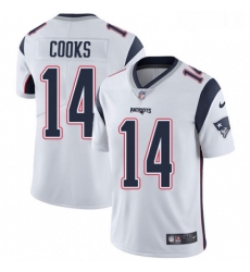 Youth Nike New England Patriots 14 Brandin Cooks White Vapor Untouchable Limited Player NFL Jersey
