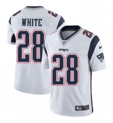 Youth Nike New England Patriots 28 James White White Vapor Untouchable Limited Player NFL Jersey