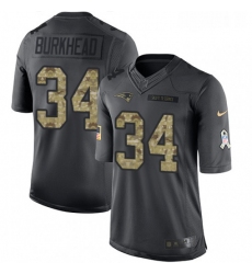 Youth Nike New England Patriots 34 Rex Burkhead Limited Black 2016 Salute to Service NFL Jersey