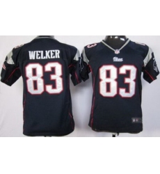 Youth Nike New England Patriots 83 Wes Welker Blue Nike NFL Jersey
