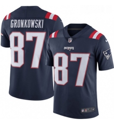 Youth Nike New England Patriots 87 Rob Gronkowski Limited Navy Blue Rush Vapor Untouchable NFL Jersey