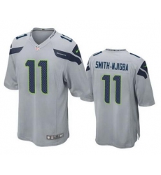 Men Seattle Seahawks 11 Jaxon Smith Njigba Grey 2023 Draft Stitched Game Jersey