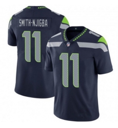 Men Seattle Seahawks 11 Jaxon Smith Njigba Navy 2023 Draft Vapor Untouchable Stitched Jersey