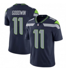 Men Seattle Seahawks 11 Marquise Goodwin Navy Vapor Untouchable Limited Stitched Jersey