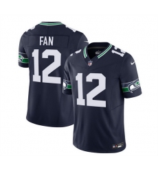 Men Seattle Seahawks 12 Fan 2023 F U S E  Navy Limited Stitched Football Jersey