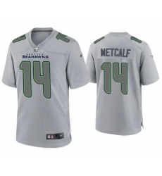 Men Seattle Seahawks 14 D K  Metcalf Grey Atmosphere Fashion Stitched Game Jersey